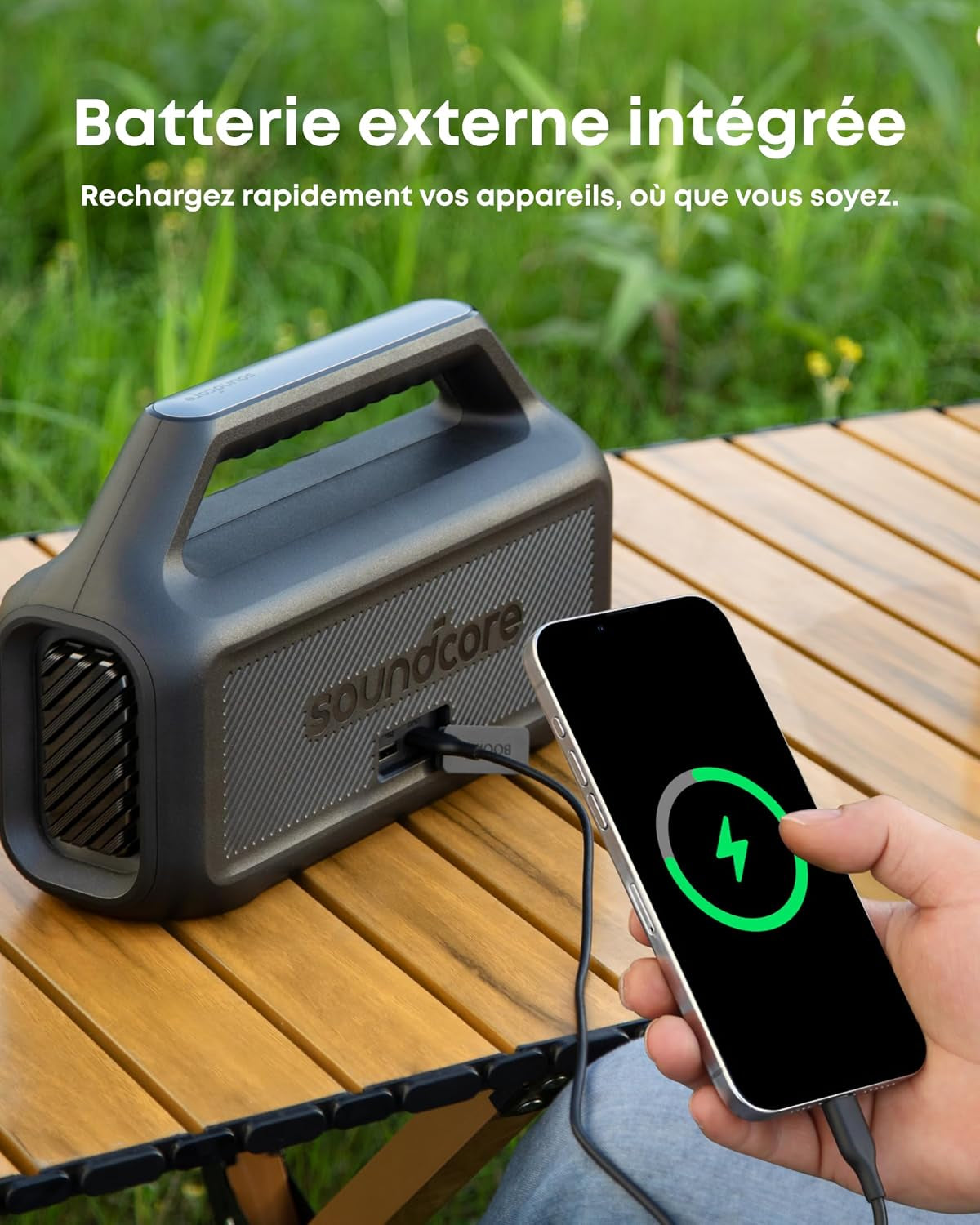 Par Anker Boom 2 Enceinte Bluetooth Puissante | Son De 80 W Avec Caisson De Basse Et Bassup 2.0, 24 H, IPX7, USB-C, Bluetooth 5.3, Enceinte Portable, Camping, Jardin, Plage
