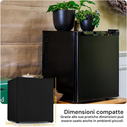 Minifrigo Bar Pour Chambre Ou Bureau 48L Et Congélateur De 5L Avec Lumière LED Et Température Réglable 0°/10°C – Consommation Énergétique Réduite 85 W Étagère Pratique Pour Boissons Et Porte