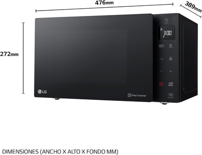 MH6535GDS Comptoir De Cuisine Four À Micro-Ondes Smart Inverter Avec Gril À Quartz, 25 L, 1000 W, Programmes Automatiques, Niveaux De Puissance Réglables, Cuisson À Vapeur, Noir