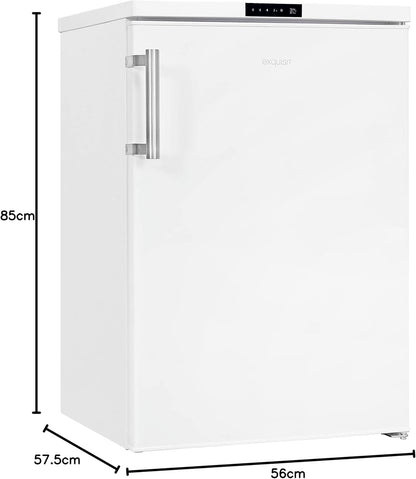 Exquisit KS16-4-HE-010D Standkühlschrank, 56 Cm Breit, 120 L, Temperatureinstellung, Eierablagen, Gemüseschublade, Schnellgefrieren, Weiß