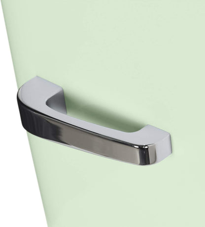 / RETRO FRIDGE 83.5 Silver/Réfrigérateur Vert Avec Poignée Argent/Pratique Et Fonctionnel, Matériaux Résistants