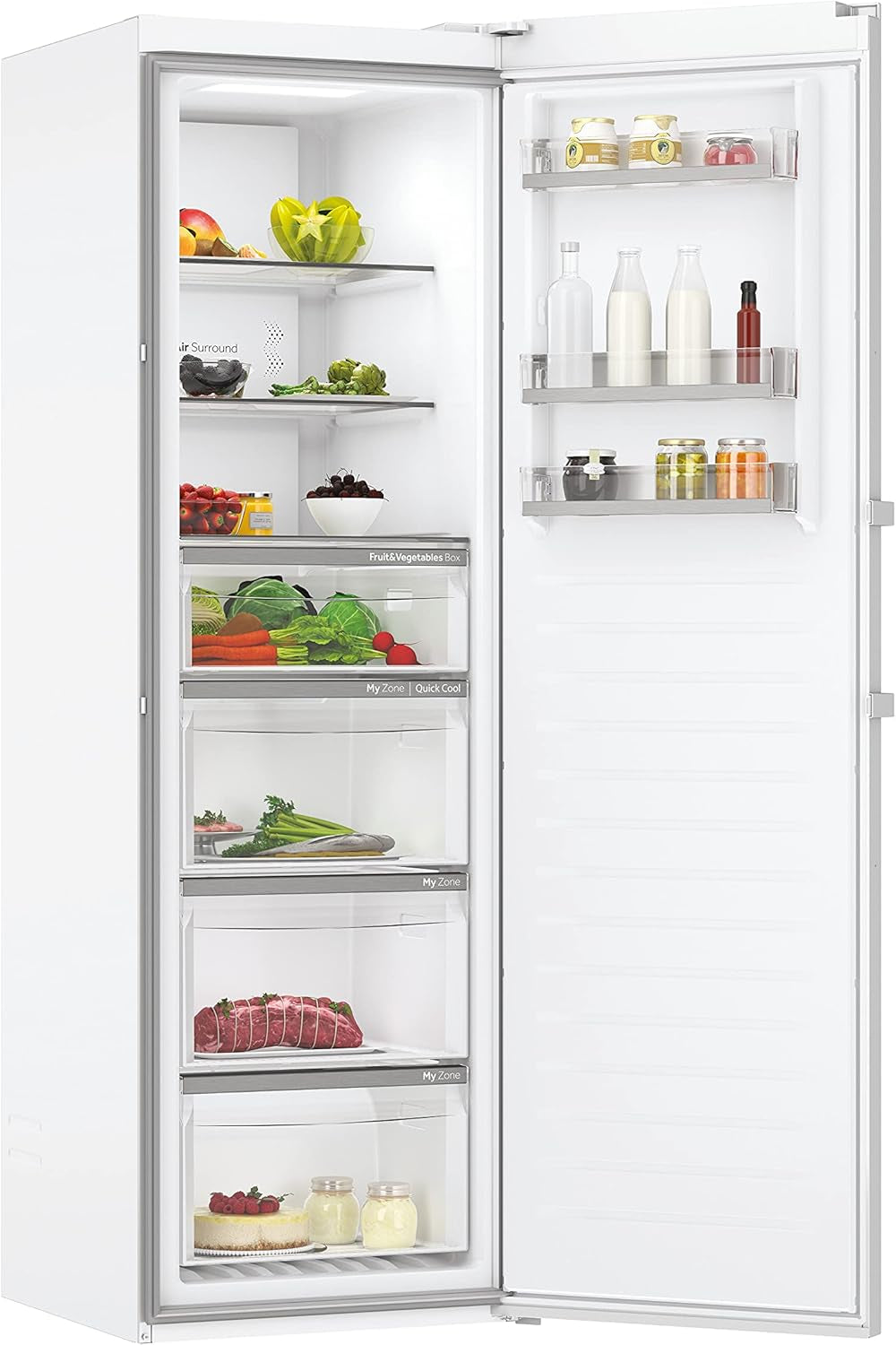 H3R-330WNA Réfrigérateur/Efficacité Énergétique : Classe A/Compresseur Inverter/Tri Zone/Volume Utile 330 L/No Frost/Commande Électronique/Blanc