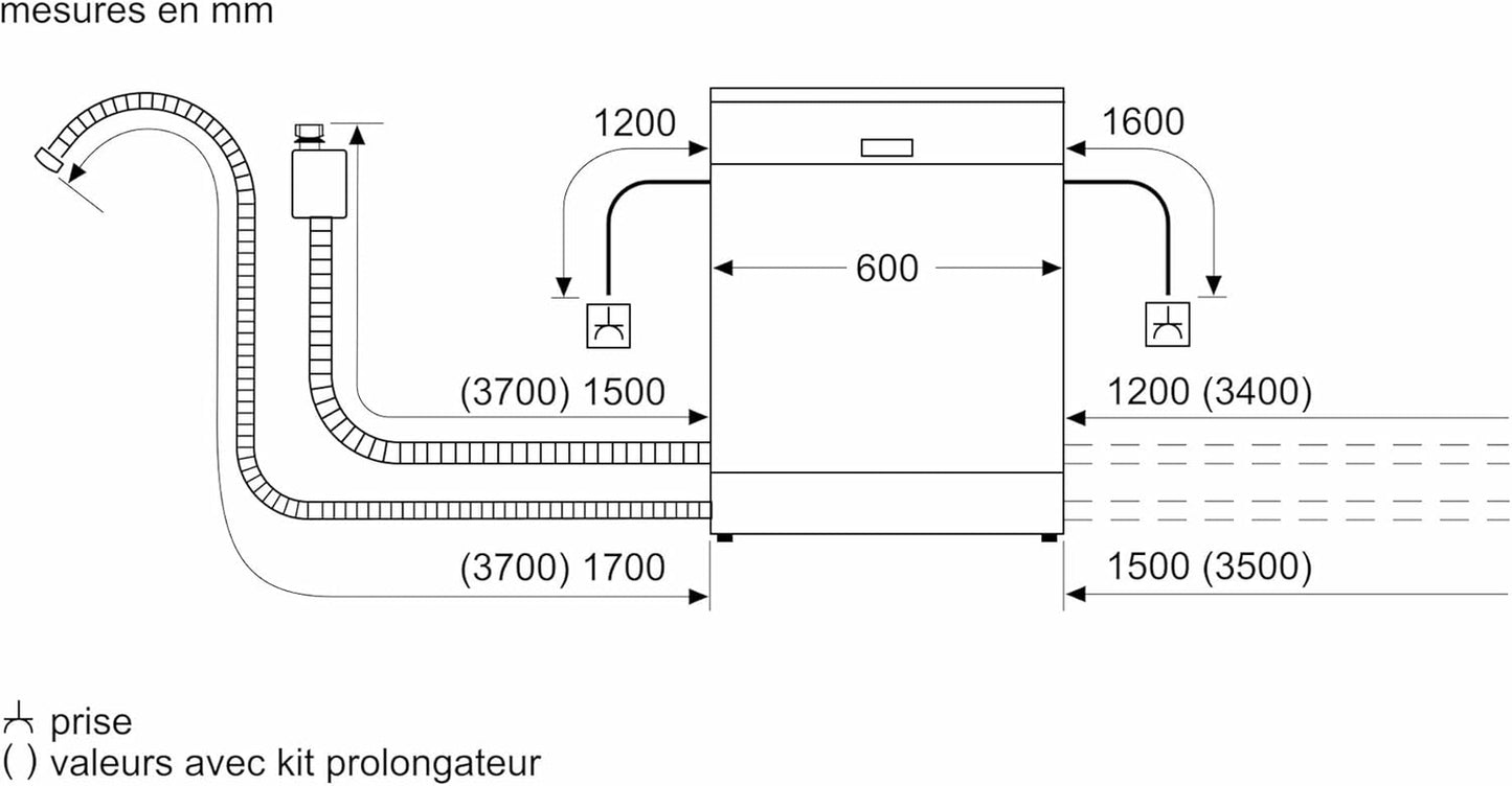 SMS6ZDI08E - Série 6 - Lave-Vaisselle Pose-Libre - Home Connect - 13 Couverts - Silence plus 40 Db - Inox