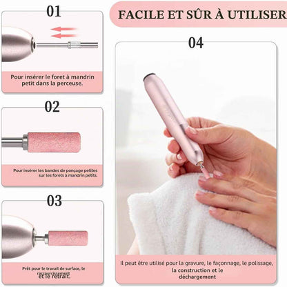 Ponceuse À Ongles, 100Pcs Mini Bands,For Acrylic Nail Gel Removal, Plastic Polishing Manicure,Petites Planches À Polir Les Ongles #240 Rose