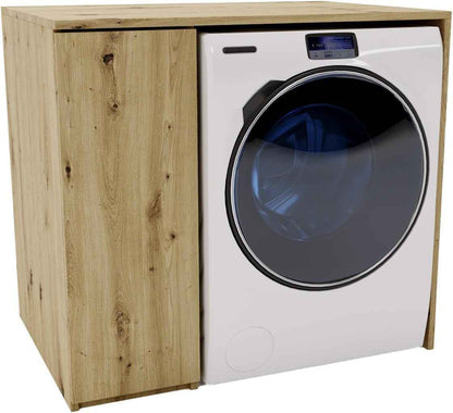 Meuble Pour Machine À Laver Avec Espace De Rangement 96 X 88,5 X 62 Cm (L X H X P) – Meuble Buanderie Minimaliste – Pour Lave-Linge Ou Sèche-Linge – Design Moderne (Artisan)
