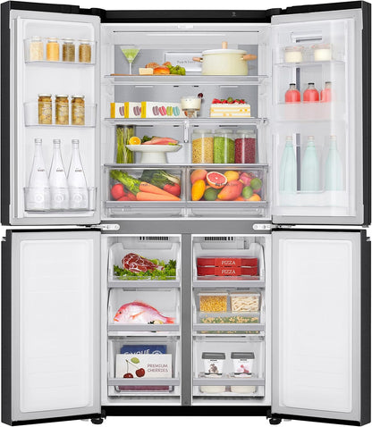 GMQ844MC5E Réfrigérateur Américain Multidoor Total No Frost Avec Congélateur, 530 L, Technologie Instaview, Door Cooling Et Cooling Linéaire - Réfrigérateur Smart Multidoor Avec Wi-Fi Et Écran LED