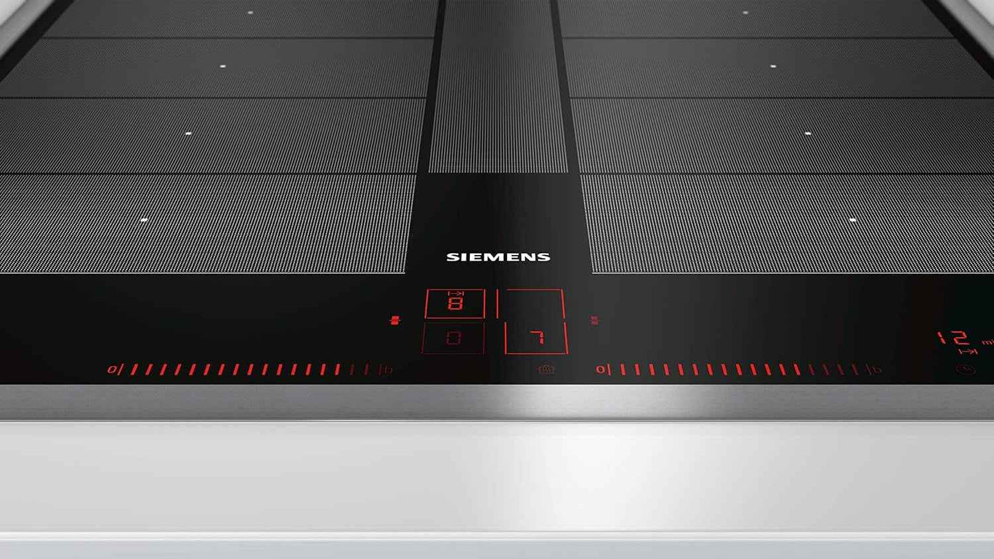Siemens Iq700 Noir, Acier Inoxydable Intégré (Placement) Plaque Avec Zone À Induction 4 Zone(S)