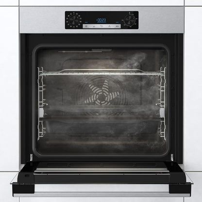 Hisense BSA65226AX, Four Multifonction Thermoventilé Avec Addition De Vapeur, Cavité XXL 77L, Nettoyage D'Eau Clean, 13 Fonctions De Cuisson, 3 Fonctions Vapeur, Fonction Pizza 300 °C, Cuisson Airfry