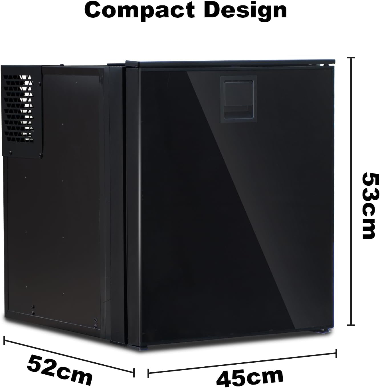 Frigo À Compression 12V 24V, Réfrigérateur De Voiture 60L, Frigo À Compresseur Avec Température De Plage 0°C - 10°C, Frigo Pour Voiture, Camion, Bateau, Et Pique-Nique En Plein Air, Noir