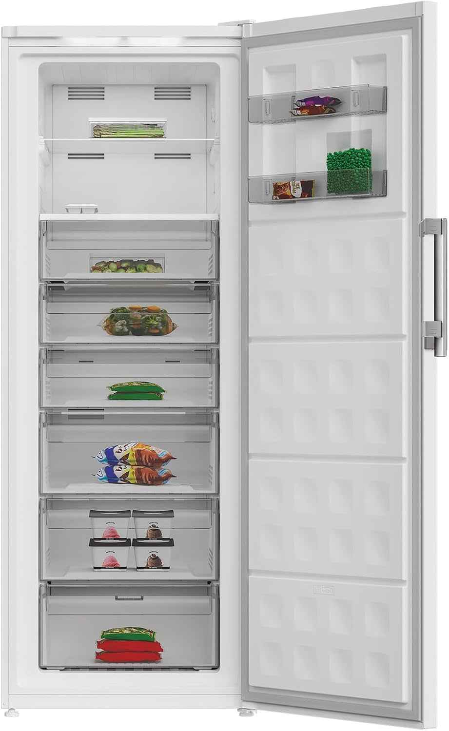 GKN WC19170D Nofrost Congélateur, Capacité Nette 404 Litres, Hauteur 191 Cm, Homewhiz, Fonction Super Congélation, Ouverture Douce, Blanc