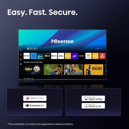 Hisense Smart TV 50 Pouces 50E7Q QLED 4K UHD Téléviseur, Dolby Vision Atmos, Mode Sport IA MEMC, HDR, VIDAA Avec Youtube, Netflix, Disney+, Canal +, Commande Vocale Alexa