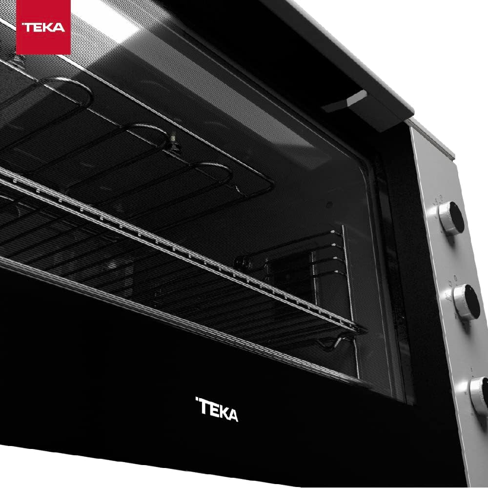 Teka HSF 900 Four Multifonction De 90 Cm, Système De Nettoyage Hydroclean ECO, 7 Fonctions De Cuisson, 5 Hauteurs De Cuisson, Porte 2 Verres, Couleur Acier Inoxydable