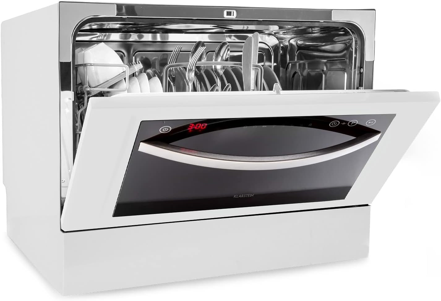 Mini Lave Vaisselle De 6 Couvert, Lave-Vaisselles Silencieux, 7 Programmes De Lavage, Petit Lave-Vaisselle De Table, Lave Vaisselle Portable, Facile À Installer Pour La Maison Et Bureau
