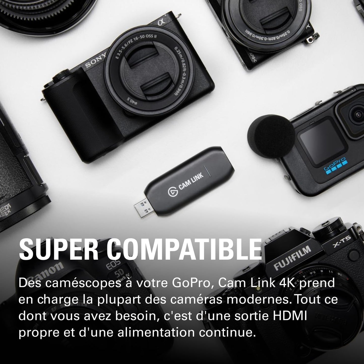 Cam Link 4K – Carte D'Acquisition Externe | Streaming Et Enregistrement 1080P60/4K30/4K60, Reflex/Caméscope, Visioconférence, OBS, Zoom, Teams, Pc/Mac