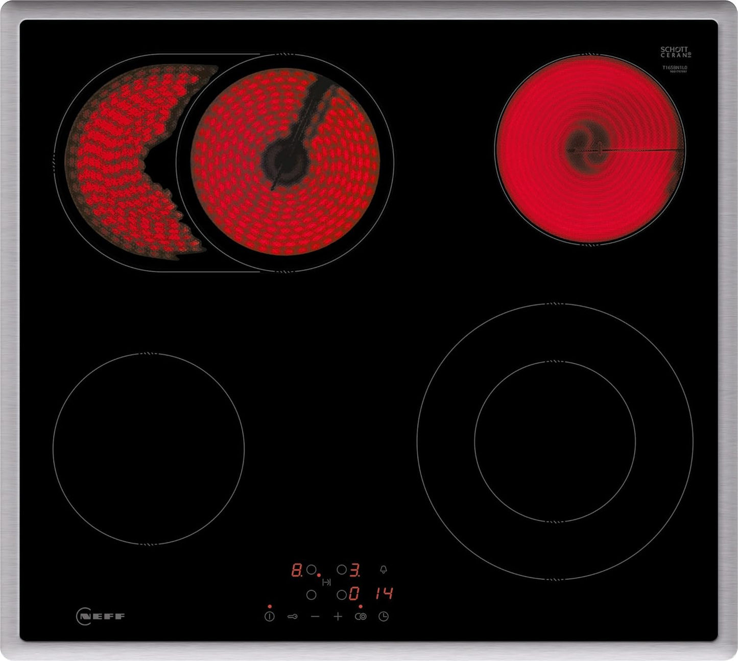 Neff Set BX46PB Composé De B2CCG6AK0 Four Encastrable Avec Circotherm 60 X 60 Cm Noir N 30 Et T16SBN1L0 Plaque Électrique Autonome 60 Cm Noir Avec Cadre N 50