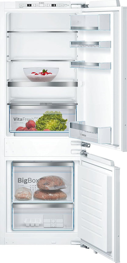 - KIS77AFE0 Séries 6 - Réfrigérateur Congélateur - Niche 158 X 56 Cm - Réfrigérateur 169 L + Congélateur 61 L - Charnière Plate - Vitafresh Plus, 2 plus Frais - Lowfrost - Fabriqué En Allemagne