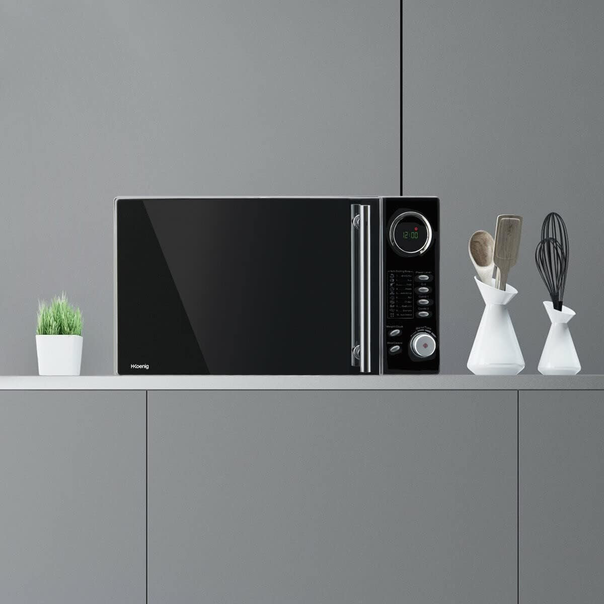 Four Micro-Ondes Grill 2 En 1 VIO9, 25L, Plateau Tournant 27Cm, 10 Modes De Cuisson Jusqu’À 1000W, Décongélation, Cuisson Combinée, Écran LCD [Classe Énergétique A+]