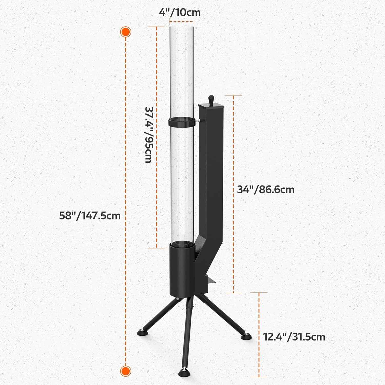 Pellet Torch - Cheminée De Jardin - Cheminée Extérieur Pour Terrasse - Chauffage Foyer Extérieur - Brasero Exterieur De Jardin - Poêle À Pellets Granulés