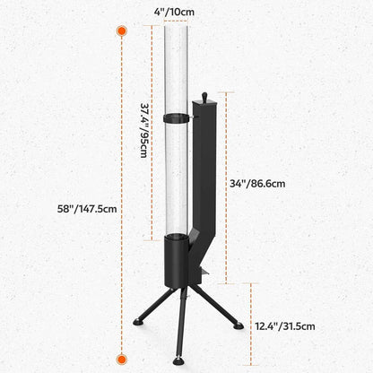 Pellet Torch - Cheminée De Jardin - Cheminée Extérieur Pour Terrasse - Chauffage Foyer Extérieur - Brasero Exterieur De Jardin - Poêle À Pellets Granulés