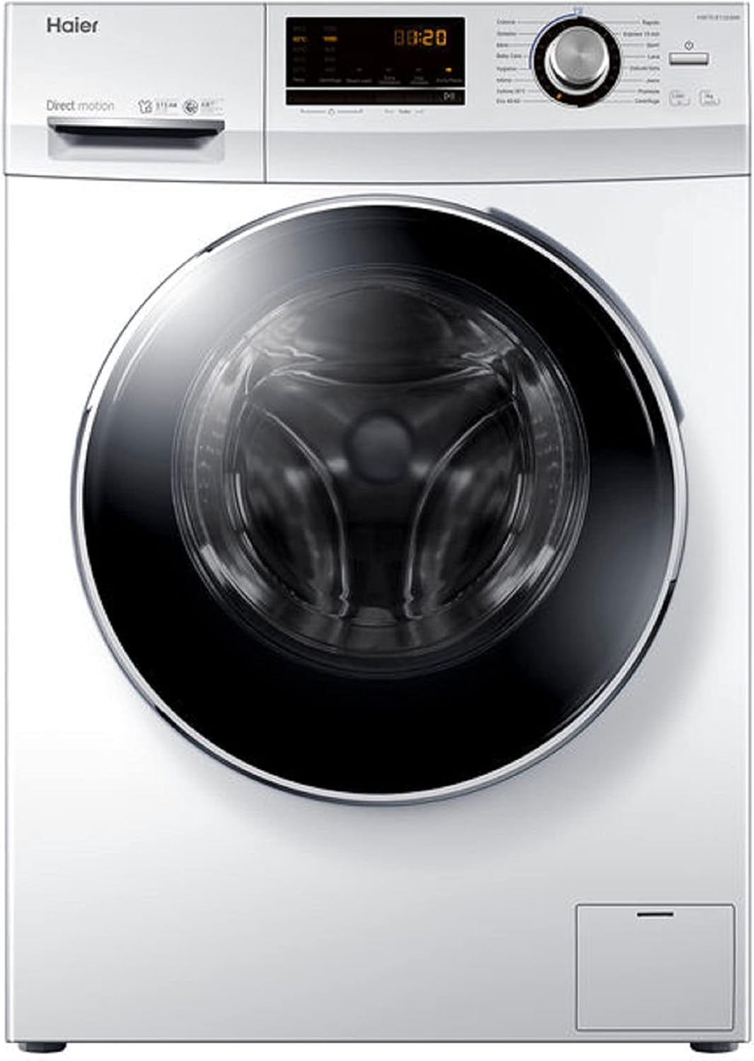 HW70-B12636N Série 636 Machine À Laver Slim 7 Kg, Charge Avant, 1200 Tours, Option Vapeur, 59 X 46 X 85 Cm, Blanc, Classe A