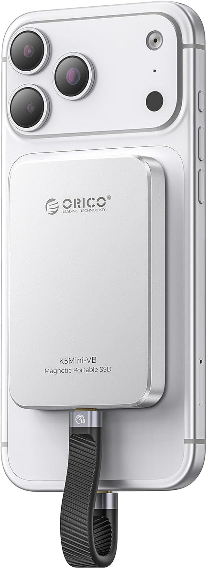 1To SSD Externe Magnétique, En Alliage D’Aluminium, Jusqu’À 460 Mo/S, Disque Dur Externe SSD, Extension De Stockage Pour Iphone 17 Pro Max, Smartphones USB‑C – K5MINI Argent