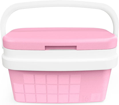 - Réfrigérateur Portable Avec Poignée Rigide - Porte-Nourriture Pour Camping, Plage, Camping - Réfrigérateur Rose - Capacité 16L