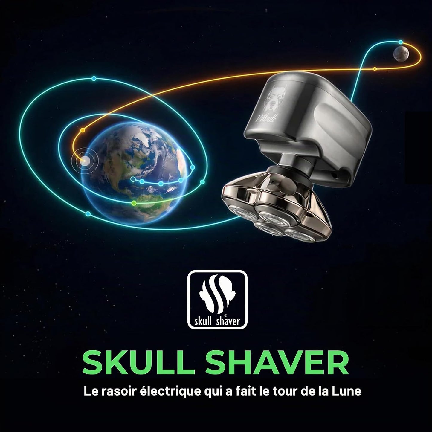 Pitbull Platinum Pro - Rasoir Électrique Homme - Sans Fil, Rechargeable, Humide/Sec, Ergonomique Pour Crâne Chauve - Avec Socle De Rinçage Et Étui De Voyage | Rasoir Électrique Homme, Sans Fil, Rechargeable, Humide/Sec, Crâne Chauve, Avec Socle De Rinçage