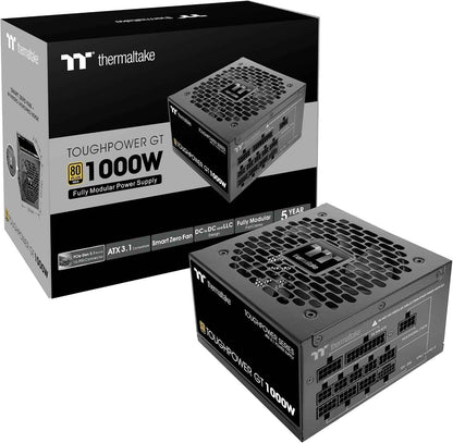 Toughpower GT 850W | ATX 3.1 | Connecteur Pcie 5.1 12V 2X6 | Fonction Smart Zero Ultra-Silencieuse | Câbles À Profil Bas | Certification 80+ Gold | Modulaire
