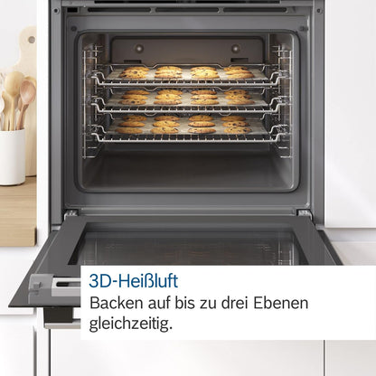 HBG5780S0 - Série 6, Four Encastrable - Multi-Fonctions - Pyrolyse - Grande Capacité De 71 L - 3600 W - Inox