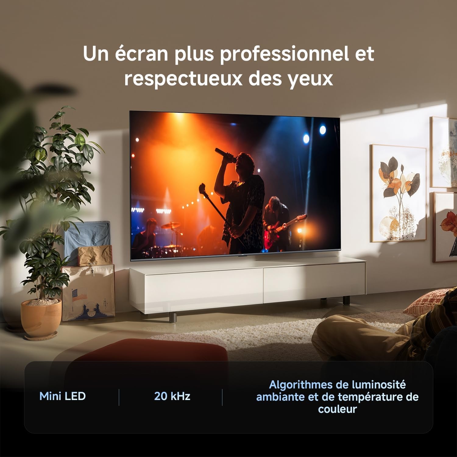 XIAOMI TV S Mini LED 65"(165 Cm), QLED Mini LED Télévision, 4K UHD, Smart TV Avec Google TV, HDR10+, Triple Tuner, DVB T2, 60Hz Avec 120Hz Game Boost Mode, MEMC, Dolby Audio, Airplay 2