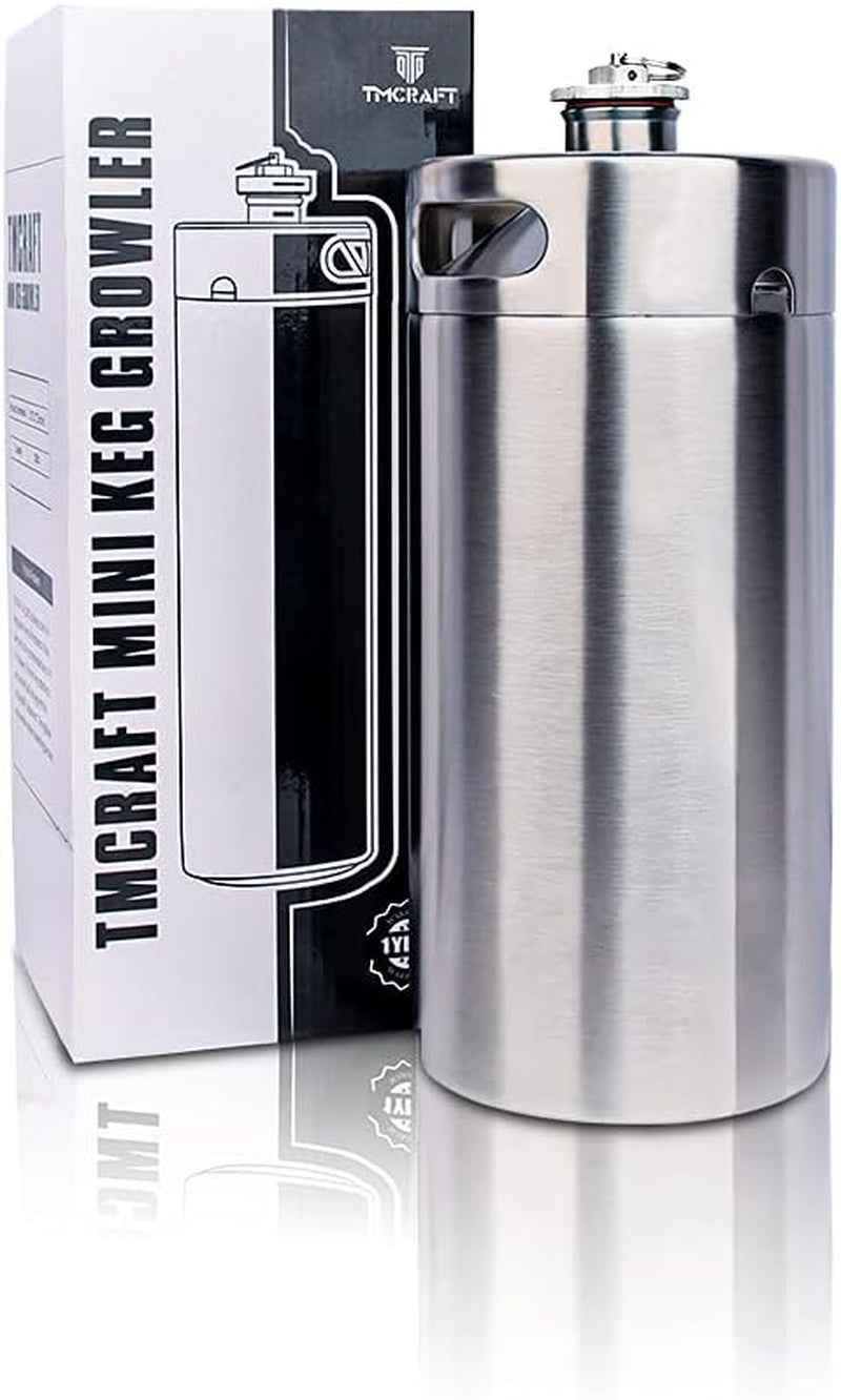 - Mini Fût En Acier Inoxydable De 4 Litres - Brasseur De Bière Portable Avec Soupape D'Échappement - Capuchon Conçu Pour Garder Les Boissons Fraîches