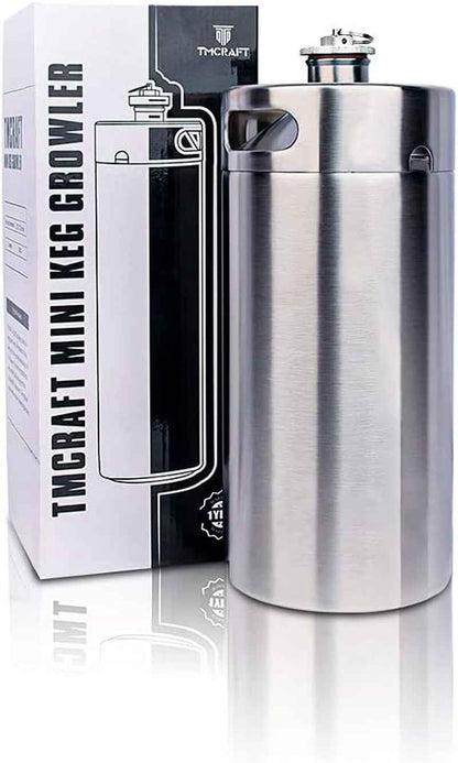 - Mini Fût En Acier Inoxydable De 4 Litres - Brasseur De Bière Portable Avec Soupape D'Échappement - Capuchon Conçu Pour Garder Les Boissons Fraîches
