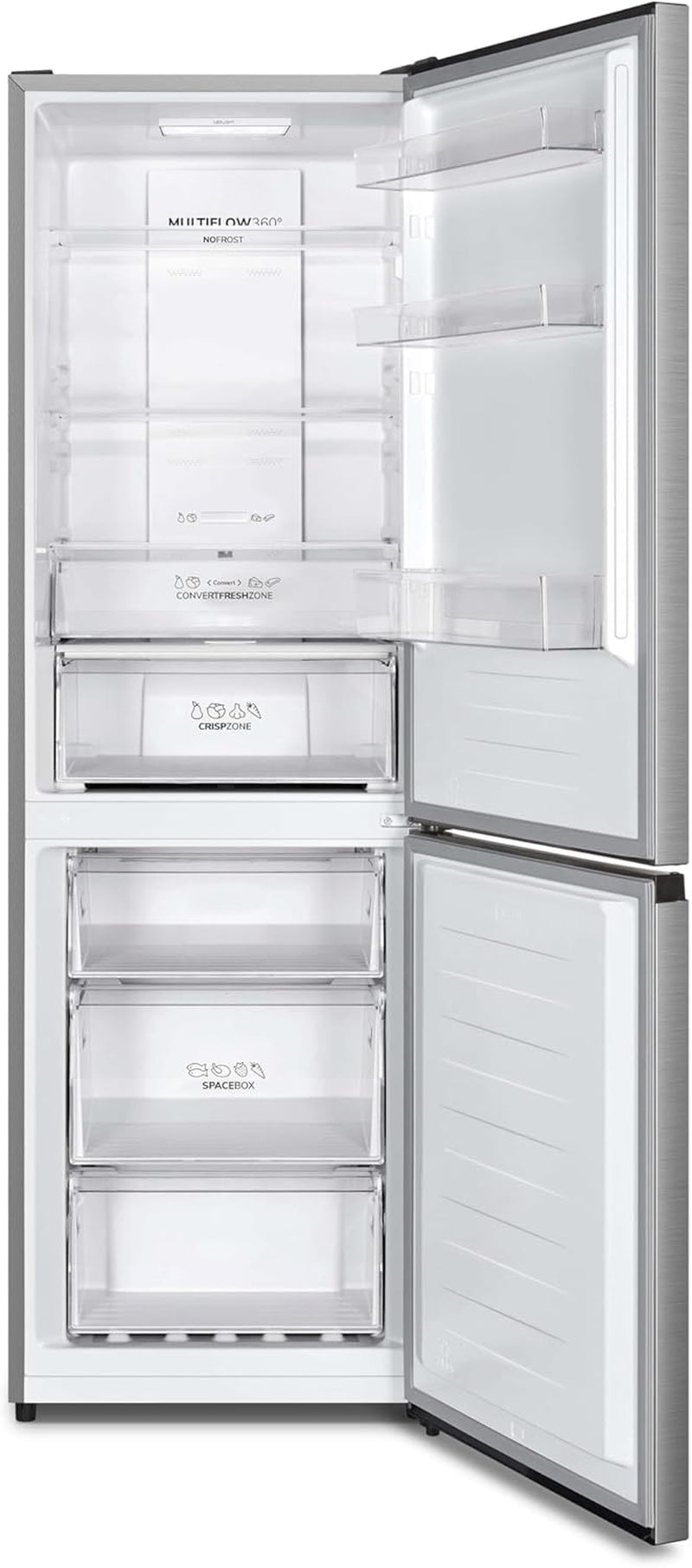 N619EAXL4 Réfrigérateur-Congélateur Autoportante 304 L E Acier Inoxydable