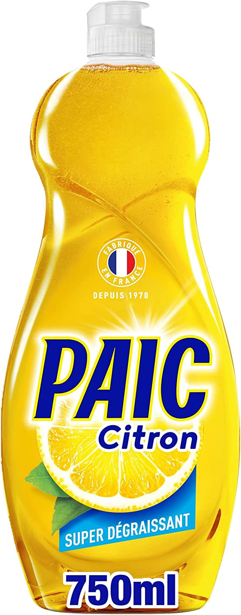 - Liquide Vaisselle  Citron Super Dégraissant, Nettoie, Dégraisse, Élimine Les Mauvaises Odeurs, Jaune, 750 Ml