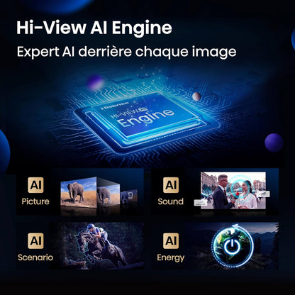 Hisense 75E7Q Pro Smart TV QLED 75" (189 Cm) 4K UHD 144Hz | Dolby Vision IQ & Atmos | Mode Jeu Pro | AMD Freesync Premium
