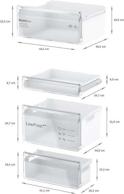Bosch KIV865SE0 Série 2 - Réfrigérateur Combiné, Intégrable, Lowfrost | 177.2 X 54.1 Cm, Cool Airflow, Éclairage LED, Fabriqué En Allemagne
