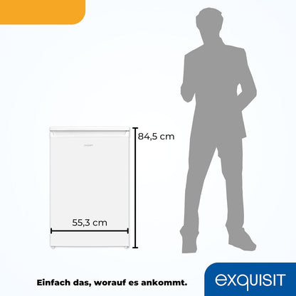 Exquisit Réfrigérateur KS15-4-031E Blanc - Capacité Utile De 113 L - 4 Compartiments De Congélation - Butée De Porte Interchangeable - Compartiment À Légumes