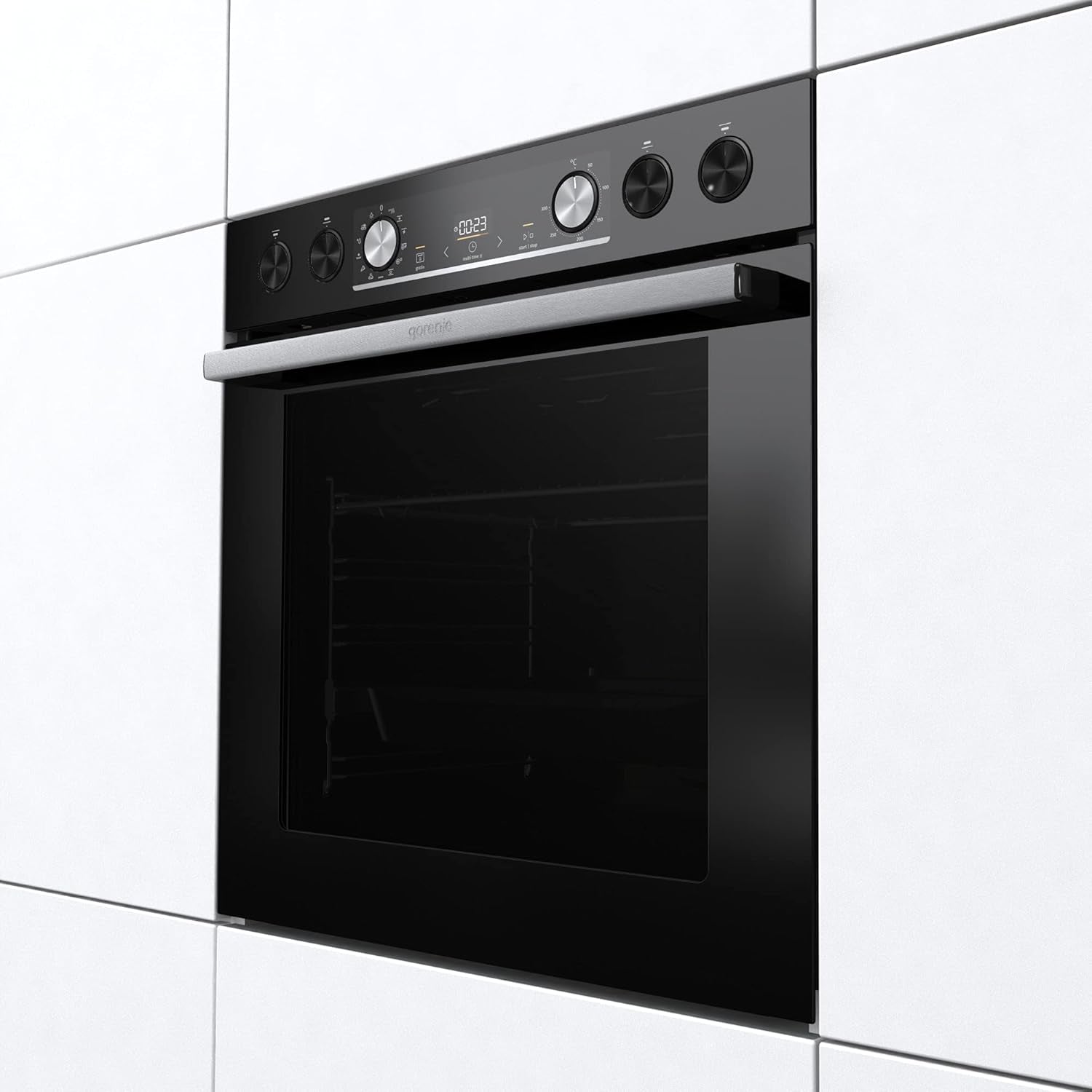 BCX6737E05BG+ECD634X Einbau-Herdset Mit Glaskeramikkochfeld (BCX6737E05BG+ECD634X), 60Cm Breit, Heißluft Mit Dampf, Pizza Funktion, Edelstahl/Schwarz
