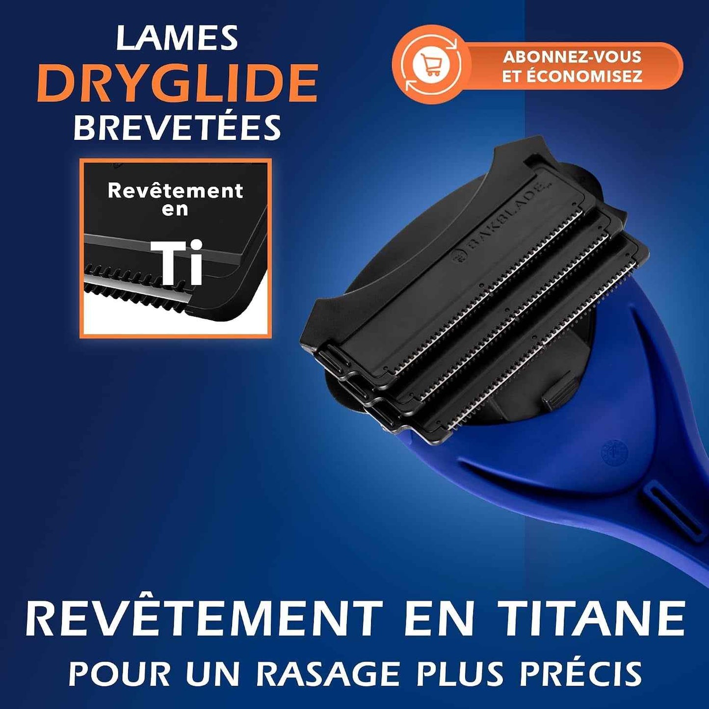 2.0 Elite - Rasoir De Dos Et Corps Pour Homme - 3 Lames Technologie Dryglide, Rasage Humide Ou Sec + Lames Rasoir Supplémentaires, Pinceau De Nettoyage - Poignée Ergonomique - Épilation Dos
