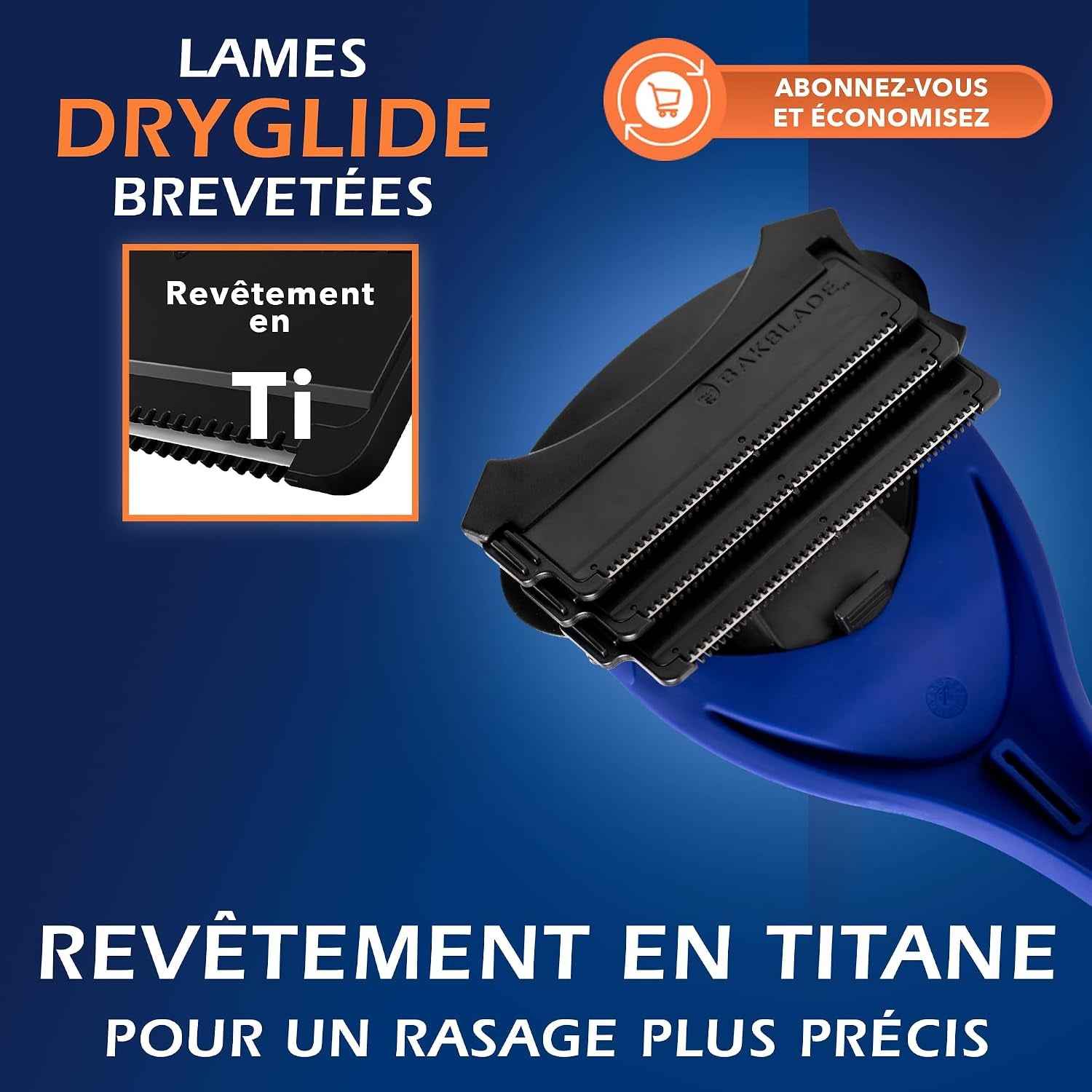 2.0 Elite - Rasoir De Dos Et Corps Pour Homme - 3 Lames Technologie Dryglide, Rasage Humide Ou Sec + Lames Rasoir Supplémentaires, Pinceau De Nettoyage - Poignée Ergonomique - Épilation Dos