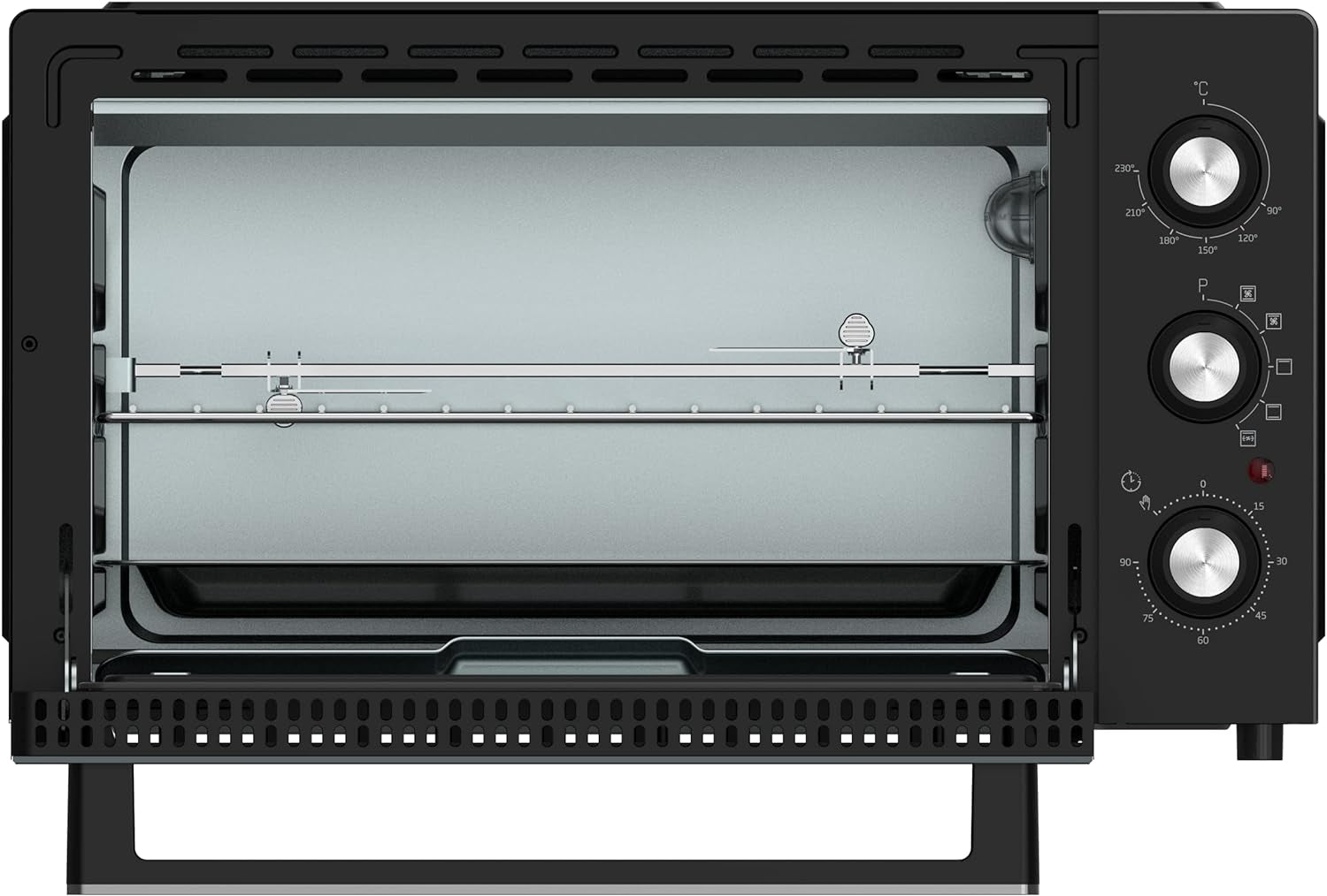 Beko - BMF42B - Four Électrique, Cuisson Ventilée, 42 Litres, 2000 W, 5 Fonctions, Minuterie 90 Min, Température Jusqu'À 230° - Noir