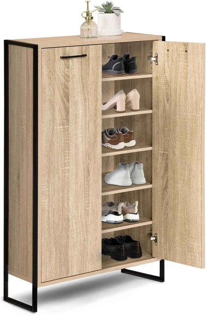 - Armoire À Chaussures 18 Paires Luis 2 Portes Design Industriel