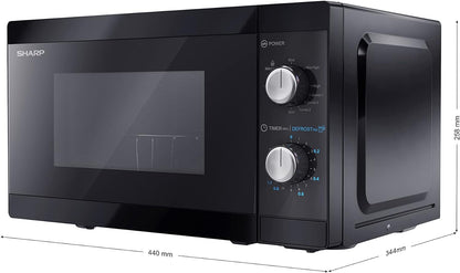 Four Micro Ondes 20 Litres Noir Avec Gril YC-MG01E-B