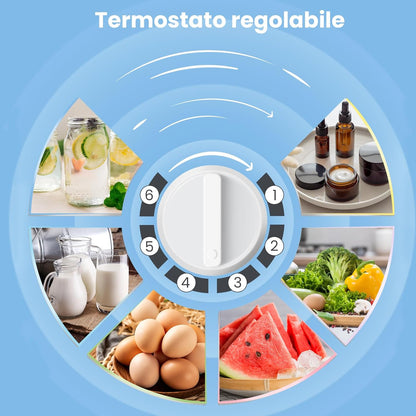 RCD50WH2(E) Mini Réfrigérateur/Glacière 43L Avec Compartiment Congélateur/Petit Réfrigérateur Pour Chambre Et Bureau/Refroidissement Rapide Dans Le Refroidisseur/Contrôle De Température/Blanc