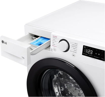 AI DD F4R3013NSWB Machine À Laver Classe a -10%, Charge Avant Série R3, Machine À Laver 13Kg, 1400 Tours, Aiwash, Lavage À La Vapeur, Moteur Direct Drive, Smart Diagnosis, Comptoir, Blanc