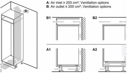 KIL42ADD1 Einbaukühlschrank Mit Gefrierfach, Nischenhöhe 122 Cm, 187 L, Festtürtechnik, Schnellkühlen, LED Beleuchtung, Vitafresh