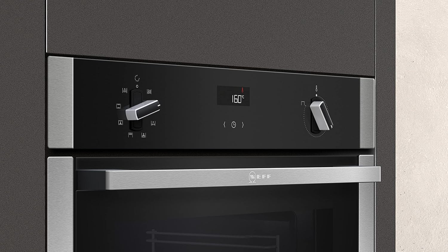 NEFF B4ACF1AN0B N50 Four Simple Avec Coulisse Et Cache Et Circotherm, Acier Inoxydable