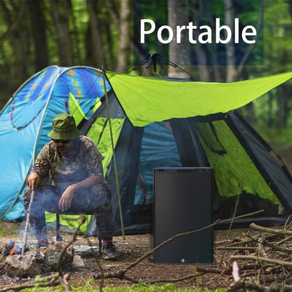 Frigo 12V 220V, 50L, Frigo 12V Camping Car, Frigo Caravane Avec Serrure Et Porte Réversible, Frigo Silencieux Pour Camping Voiture Chambre, Noir