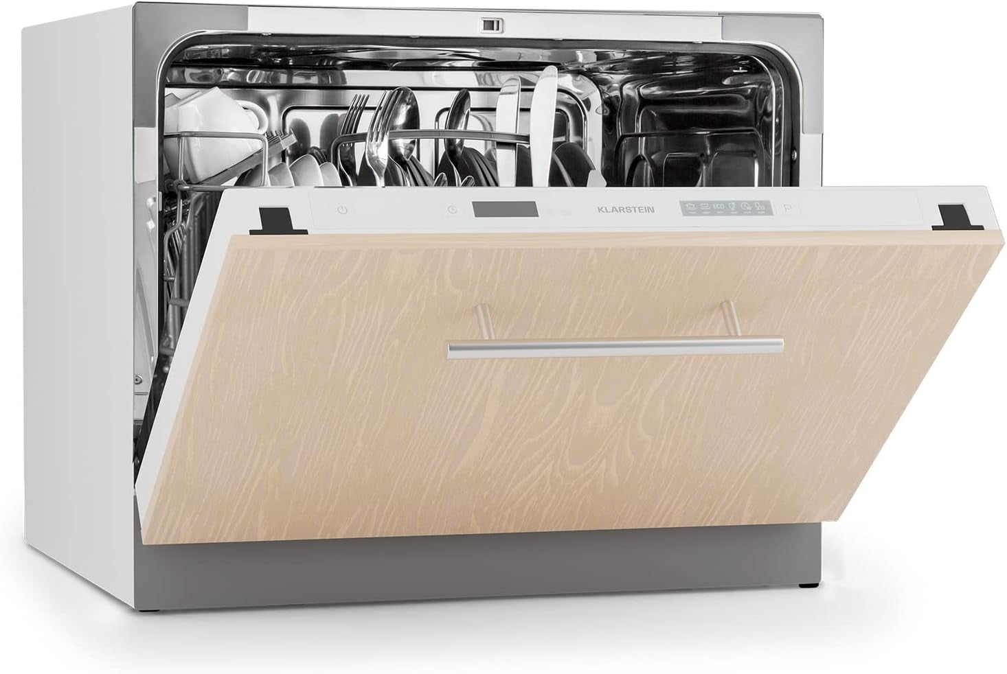 Mini Lave Vaisselle Encastrable De 6 Couvert, Lave-Vaisselles Silencieux, 6 Programmes De Lavage, Petit Lave-Vaisselle De Table, Lave Vaisselle Portable, Facile À Installer Pour La Maison
