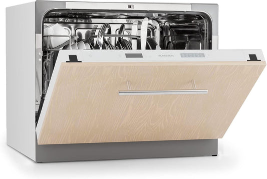 Mini Lave Vaisselle Encastrable De 6 Couvert, Lave-Vaisselles Silencieux, 6 Programmes De Lavage, Petit Lave-Vaisselle De Table, Lave Vaisselle Portable, Facile À Installer Pour La Maison